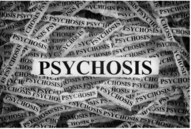 image of the word psychosis on top of small pieces of paper all saying psychosis