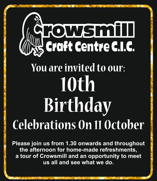 crowsmill craft centre celebration flyer