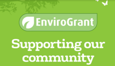 envirogrant logo in green with white writing with the subtitle 'supporting our community'