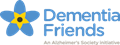 Dementia Friends blue flower logo with yellow centre