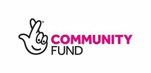 community fund with fingers crossed lotto logo