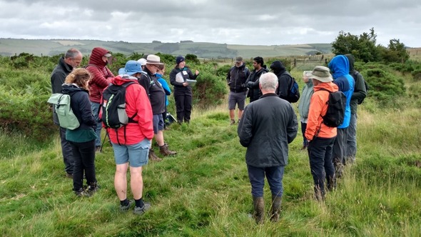 field visit to Rhos Fiddle Nature Reserve in Clun Forest