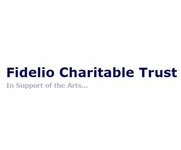 Fidelio Charitable Trust, in support of the arts (blue plain text on white background)