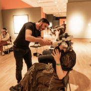 people try out VR headsets