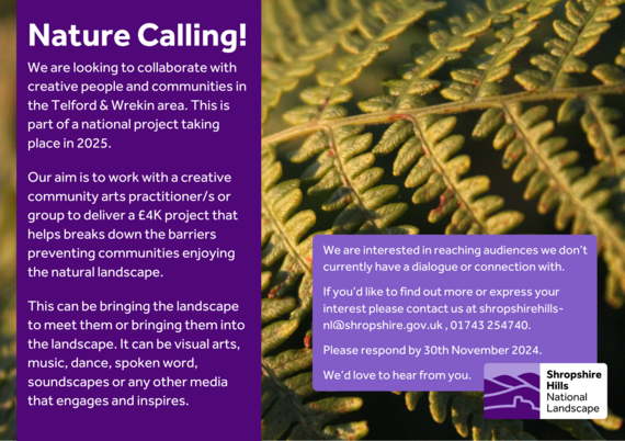 Nature Calling Project Creative Brief from Shropshire Hills National Landscape