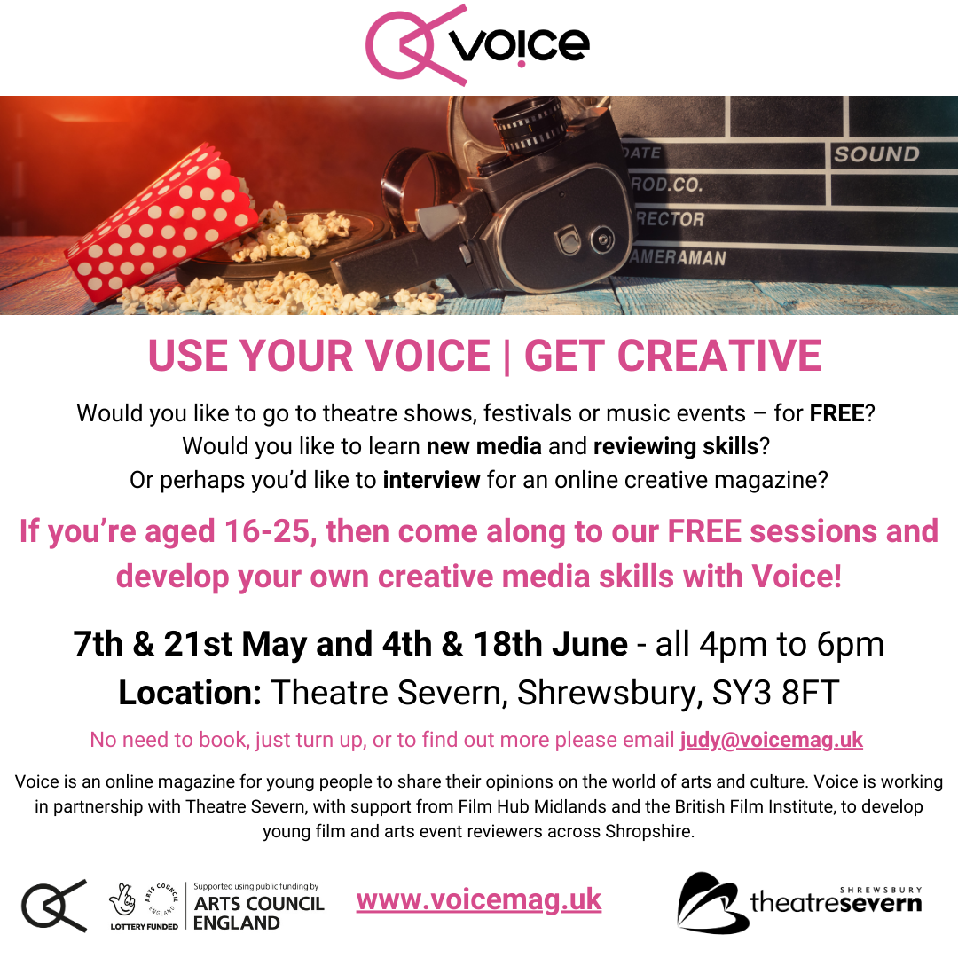 Voice magazine creative sessions at Theatre Severn