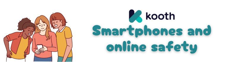 A group of young people looking at their phone.