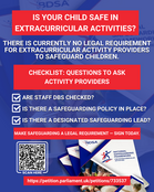 Extra-curricular activities safeguarding checklist