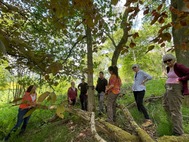 photograph of a training session for volunteers to monitor camera traps for wildife