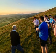 photograph of farmers on a farm walk to share knowledge