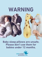 Unsafe baby sleep pillows