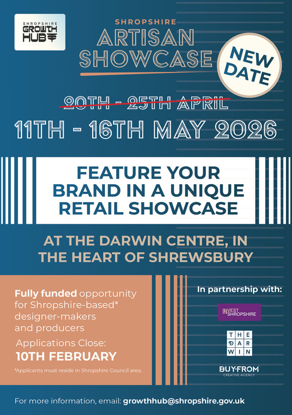 Shropshire Artisan Showcase flyer same as text