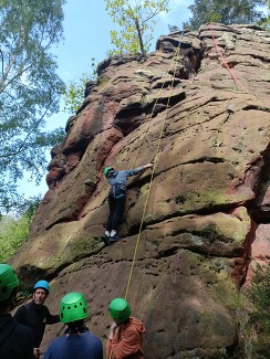 Young Rangers rock climbing 