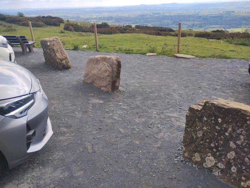 photo of Clee Hill car park and view point