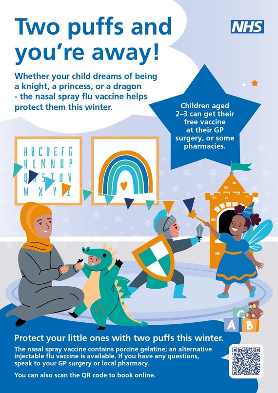 NHS Infant flu poster