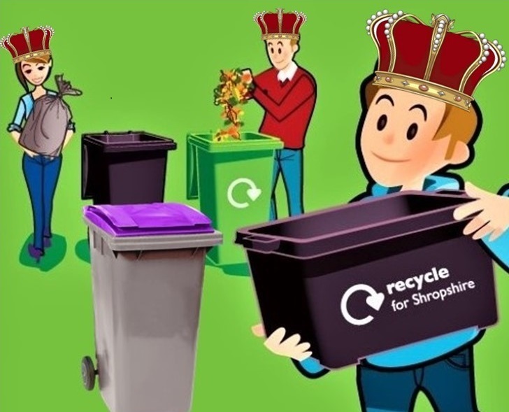 recycle and put trash and compost in their proper bins