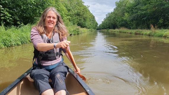 Sal Mager in canoe