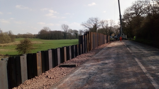 A452 retaining wall