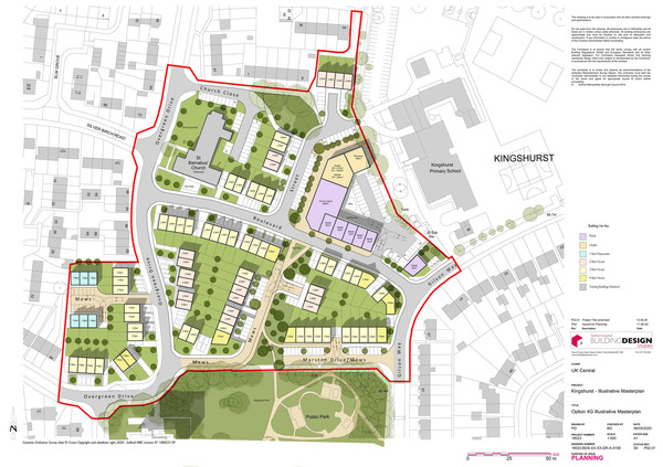 Illustrative layout of the scheme prepared by Solihull Council Building Design Studio