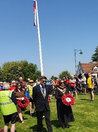 The Mayor and Consort at the 103rd Cyclist Memorial