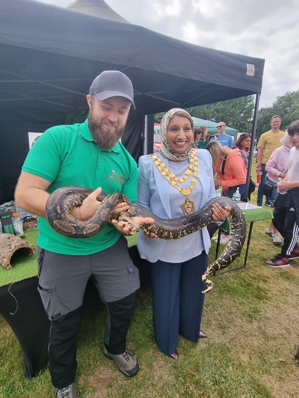 Mayor with snake
