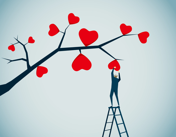 Love your staff, heart, hearts, tree, wellbeing