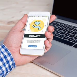 Charity donation social media