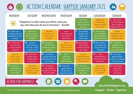Happier January Calendar