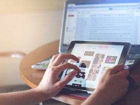 Person using a tablet