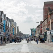 View along Southend High Street.