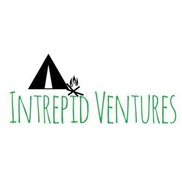 Intrepid Ventures logo. Includes a graphic of a black tent and at the bottom the words Intrepid Venture in green.