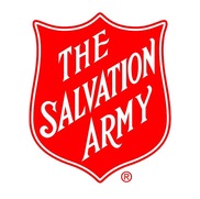 The Salvation Army logo. Includes a red shield and the words The Salvation Army in white.