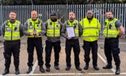 Transport Safety Officers holding award