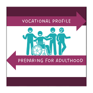 Southend Vocational Profile cover featuring a blue graphic of 4 young people and the title Vocational Profile, Preparing for Adulthood. 