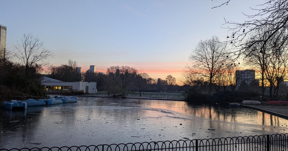 Photo of frosty Burgess Park
