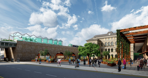 Rendering of the upgraded Peckham Rye station