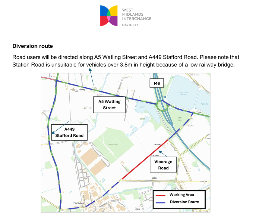 WMI road closures 10th July
