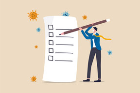 Man filling out survey 