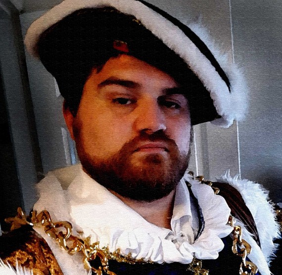 Ben dressed as Henry VIII