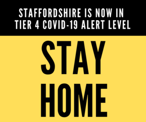 Staffordshire is now in tier 4 - stay home 