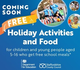 Holiday activities and food = for children and young people aged 5-16 who get free school meals 