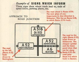 Extract from highway code, 1954