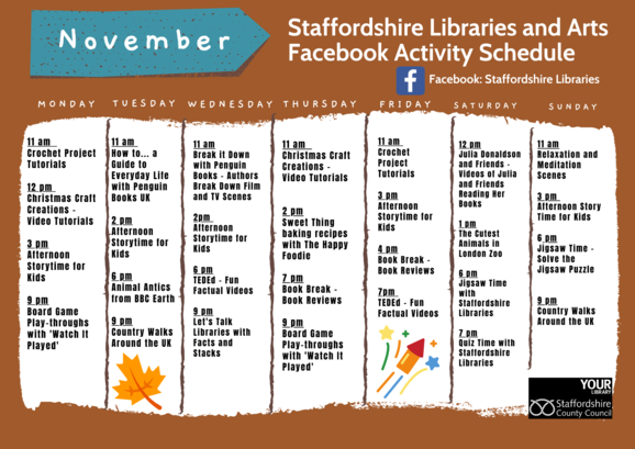 November Facebook Timetable
