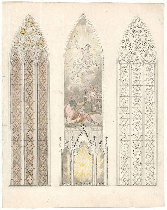 Design for stained glass by Francis Eginton