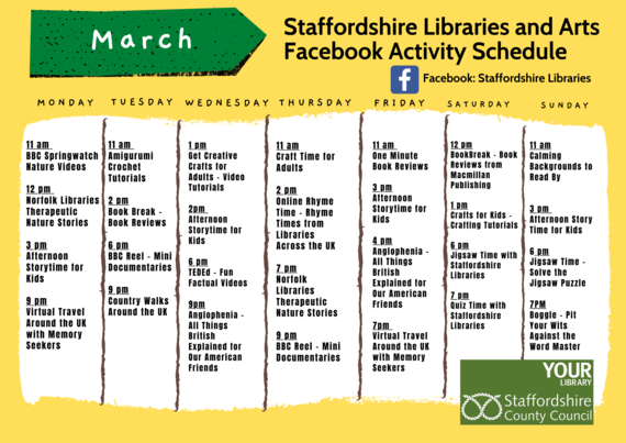 Facebook Timetable for March