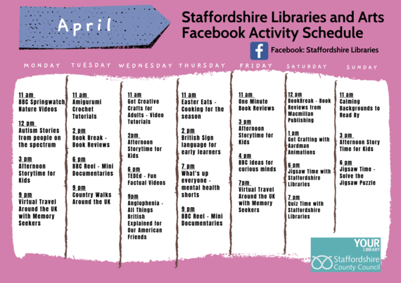 April Facebook Timetable