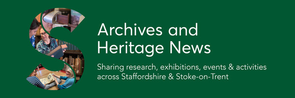 Banner on dark green showing large letter S infilled with colour images from the Archives and Heritage Service