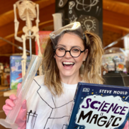 Mad Scientist with science book