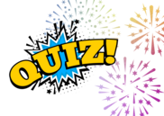 Quiz with fireworks