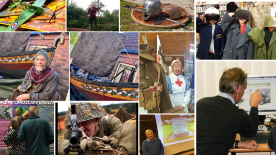 Collage of History Fair activity